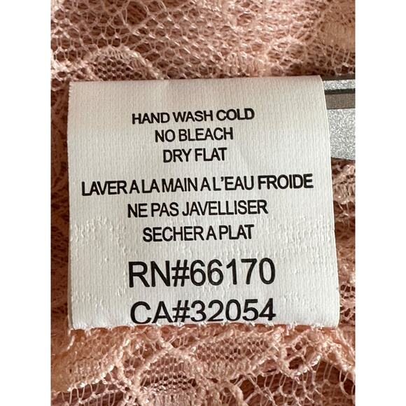 Deletta Anthropologie Top Women Small Blush Lace Flutter Sleeve Linen Fairy Boho - Picture 8 of 10